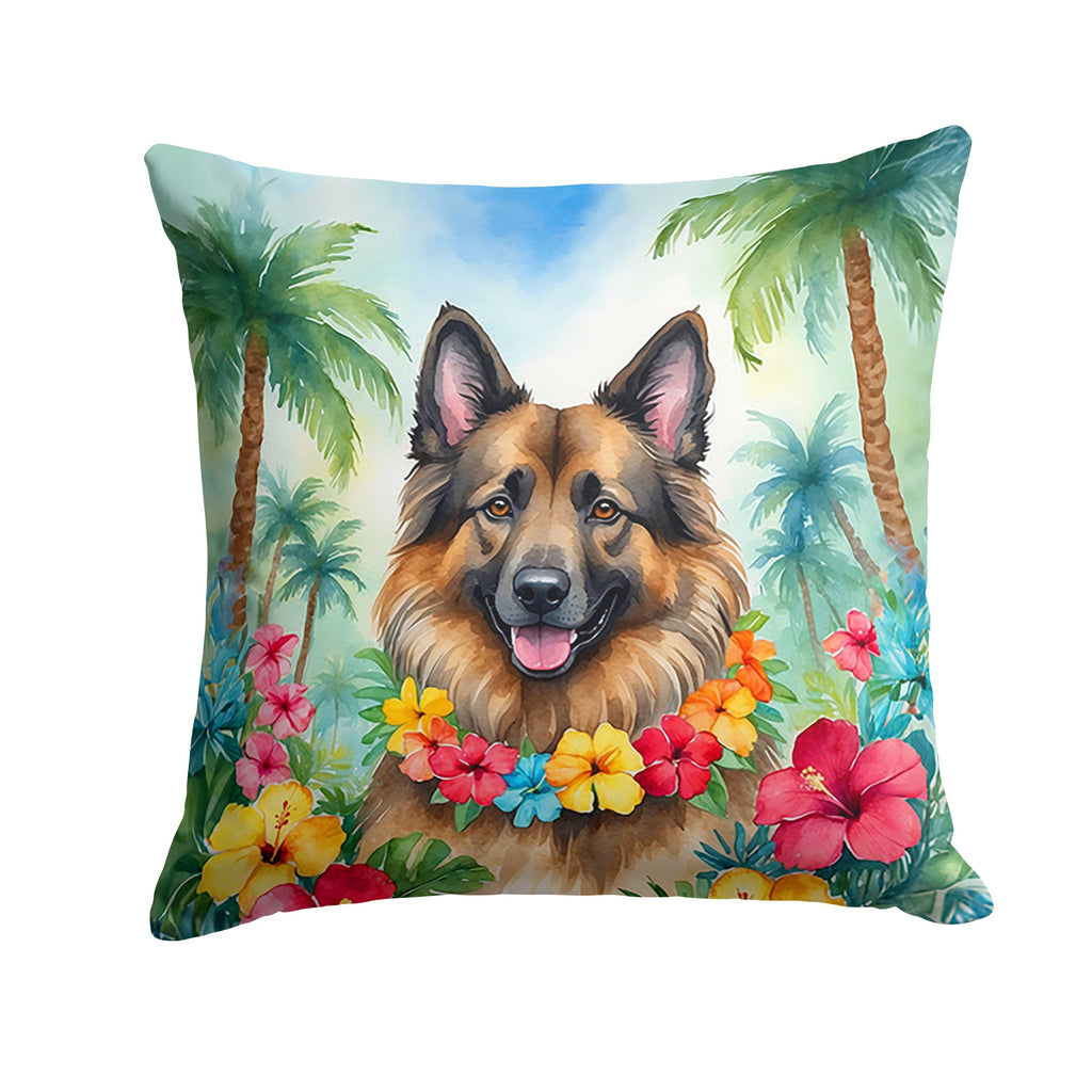Belgian Tervuren Luau Decorative Throw Pillow 18x18 Indoor Outdoor Accent Cushion, Fabric Cover with Insert for Sofa, Bed, Porch & Living Room