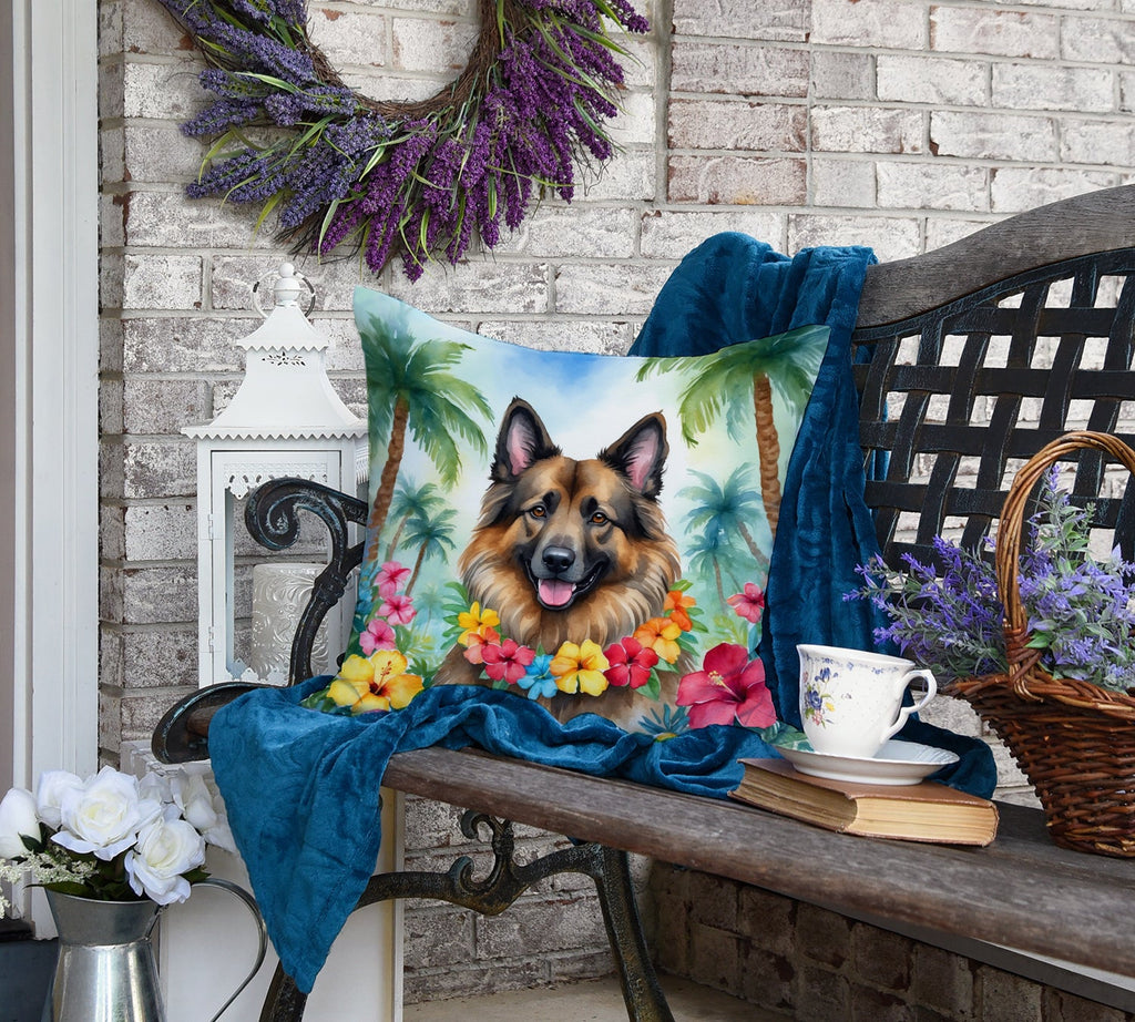 Belgian Tervuren Luau Decorative Throw Pillow 18x18 Indoor Outdoor Accent Cushion, Fabric Cover with Insert for Sofa, Bed, Porch & Living Room