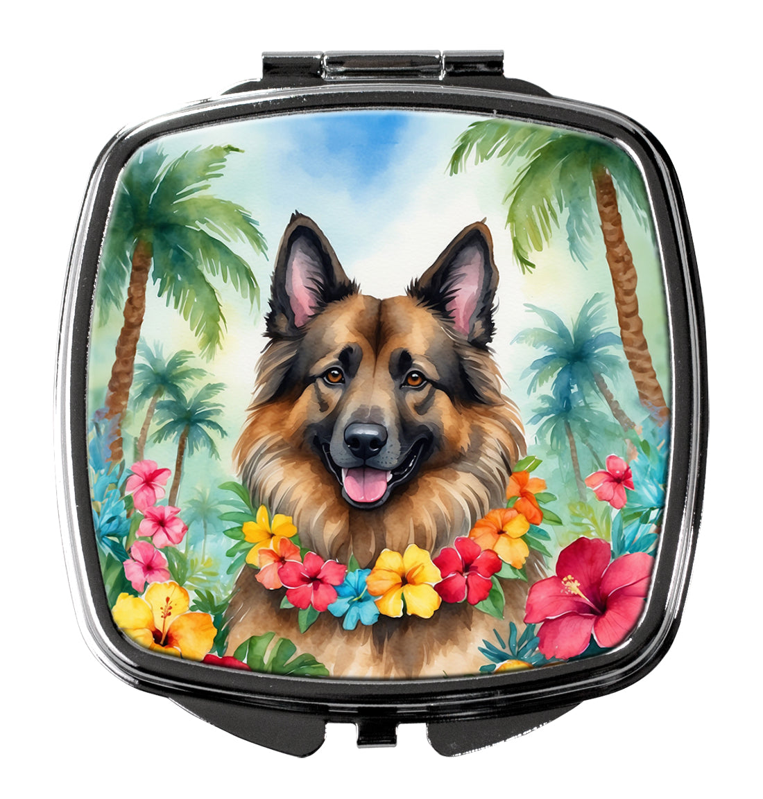 Belgian Tervuren Luau Compact Mirror Decorative Travel Makeup Mirror for Women Girls Gifts Pocket Makeup Mirror Folding Handheld