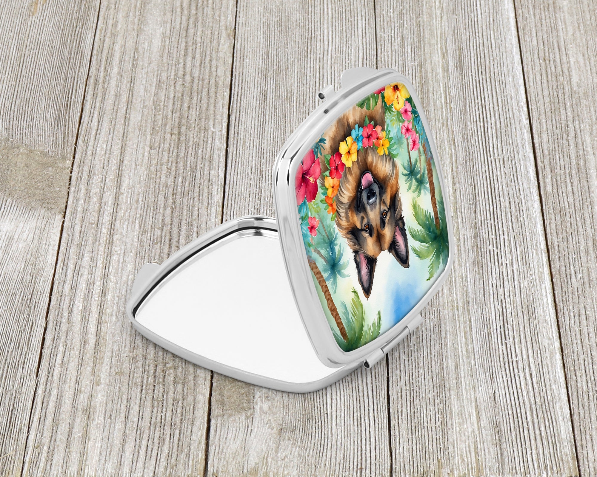 Belgian Tervuren Luau Compact Mirror Decorative Travel Makeup Mirror for Women Girls Gifts Pocket Makeup Mirror Folding Handheld