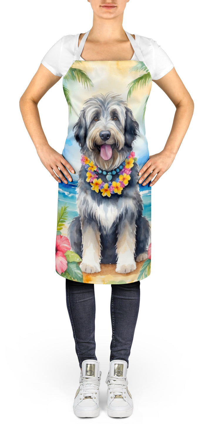 Bergamasco Sheepdog Luau Apron Cooking Kitchen Server Baking Crafts Gardening for Adult Women Men, Unisex, Large, Multicolor