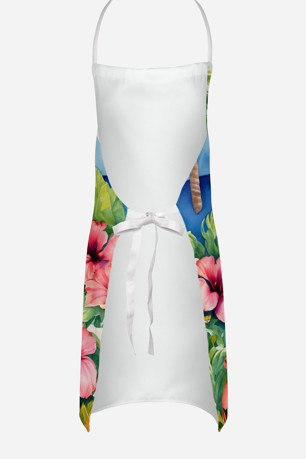 Bichon Frise Luau Apron Cooking Kitchen Server Baking Crafts Gardening for Adult Women Men, Unisex, Large, Multicolor