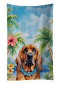 Bloodhound Luau Kitchen Towel Velour Plush Front and Cotton Loop Back Machine Washable