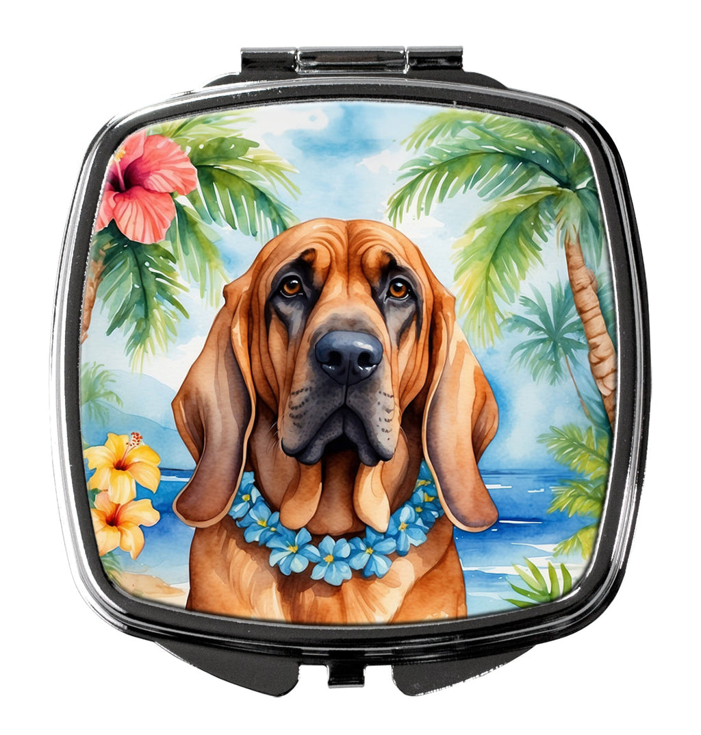 Bloodhound Luau Compact Mirror Decorative Travel Makeup Mirror for Women Girls Gifts Pocket Makeup Mirror Folding Handheld