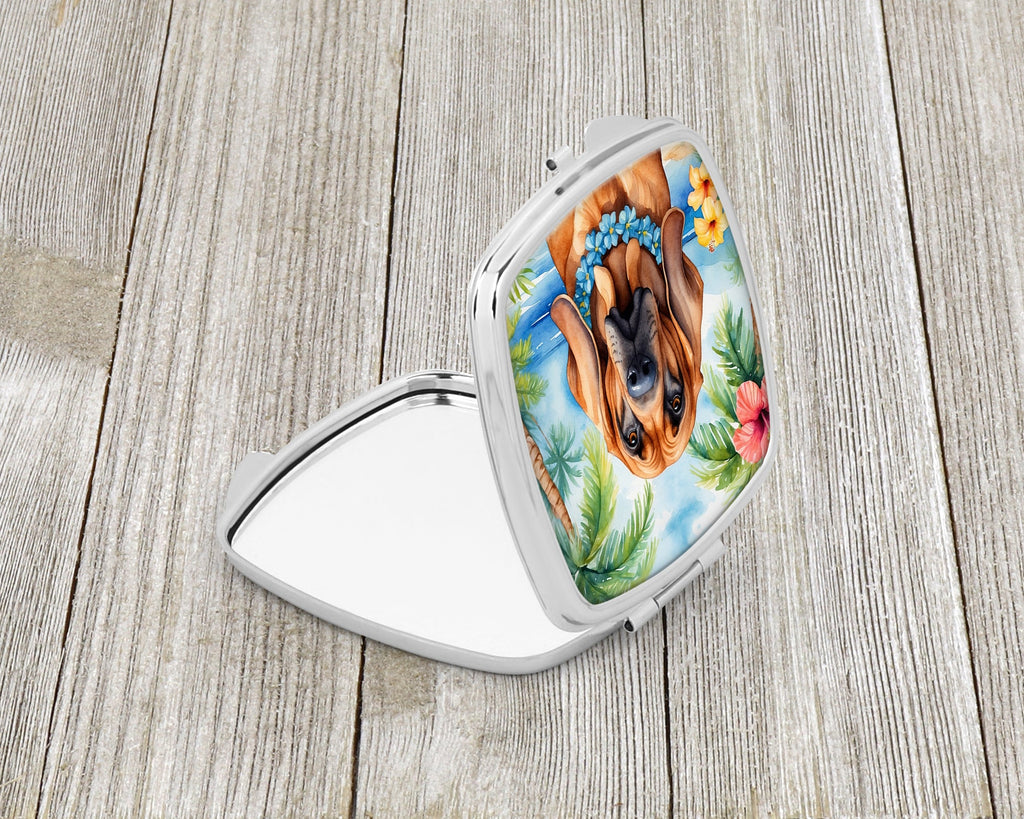 Bloodhound Luau Compact Mirror Decorative Travel Makeup Mirror for Women Girls Gifts Pocket Makeup Mirror Folding Handheld