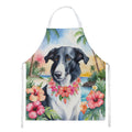 Borzoi Luau Apron Cooking Kitchen Server Baking Crafts Gardening for Adult Women Men, Unisex, Large, Multicolor