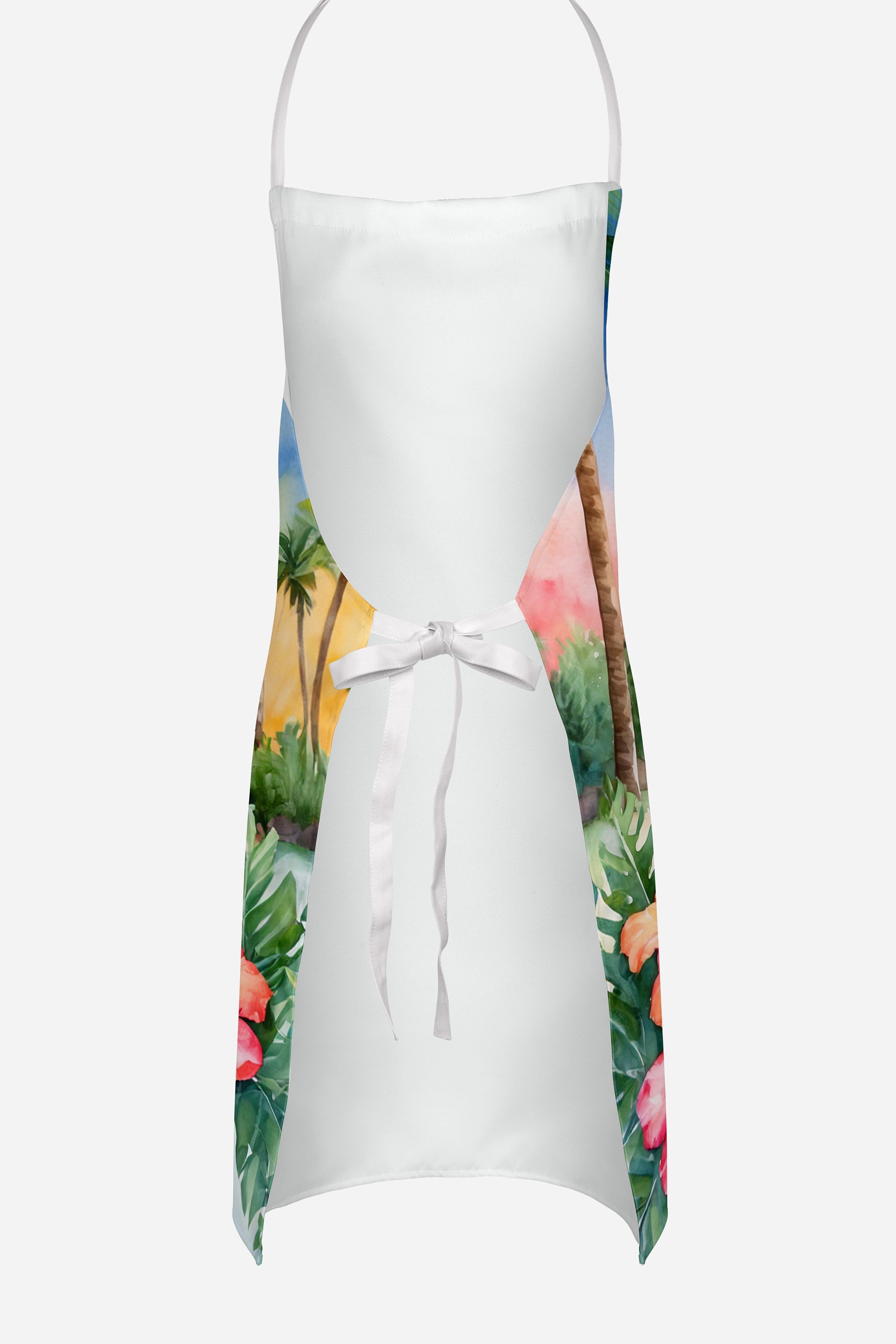 Borzoi Luau Apron Cooking Kitchen Server Baking Crafts Gardening for Adult Women Men, Unisex, Large, Multicolor