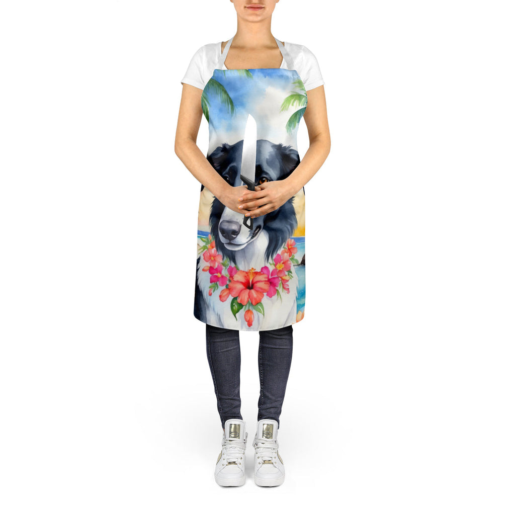 Borzoi Luau Apron Cooking Kitchen Server Baking Crafts Gardening for Adult Women Men, Unisex, Large, Multicolor