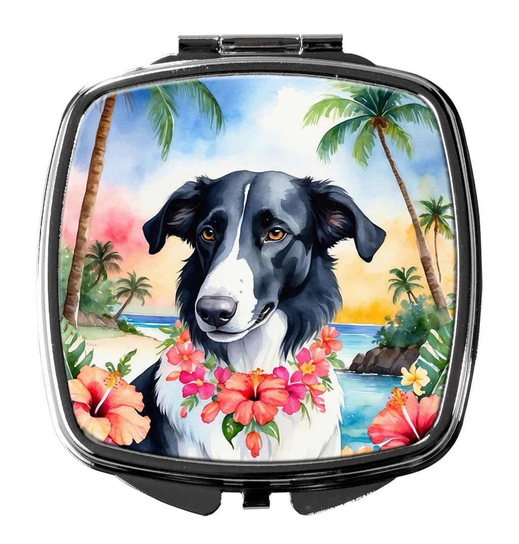 Borzoi Luau Compact Mirror Decorative Travel Makeup Mirror for Women Girls Gifts Pocket Makeup Mirror Folding Handheld