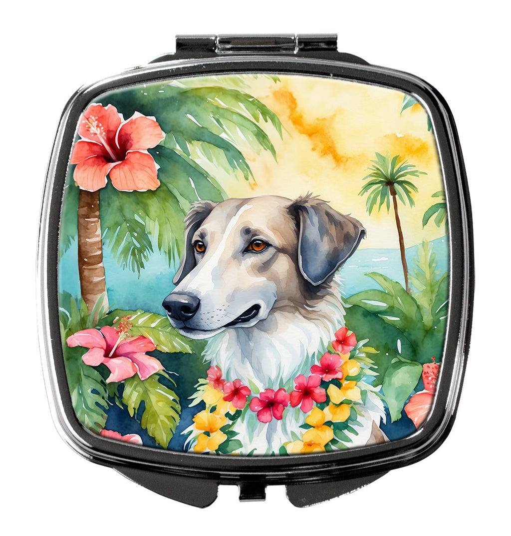 Borzoi Luau Compact Mirror Decorative Travel Makeup Mirror for Women Girls Gifts Pocket Makeup Mirror Folding Handheld