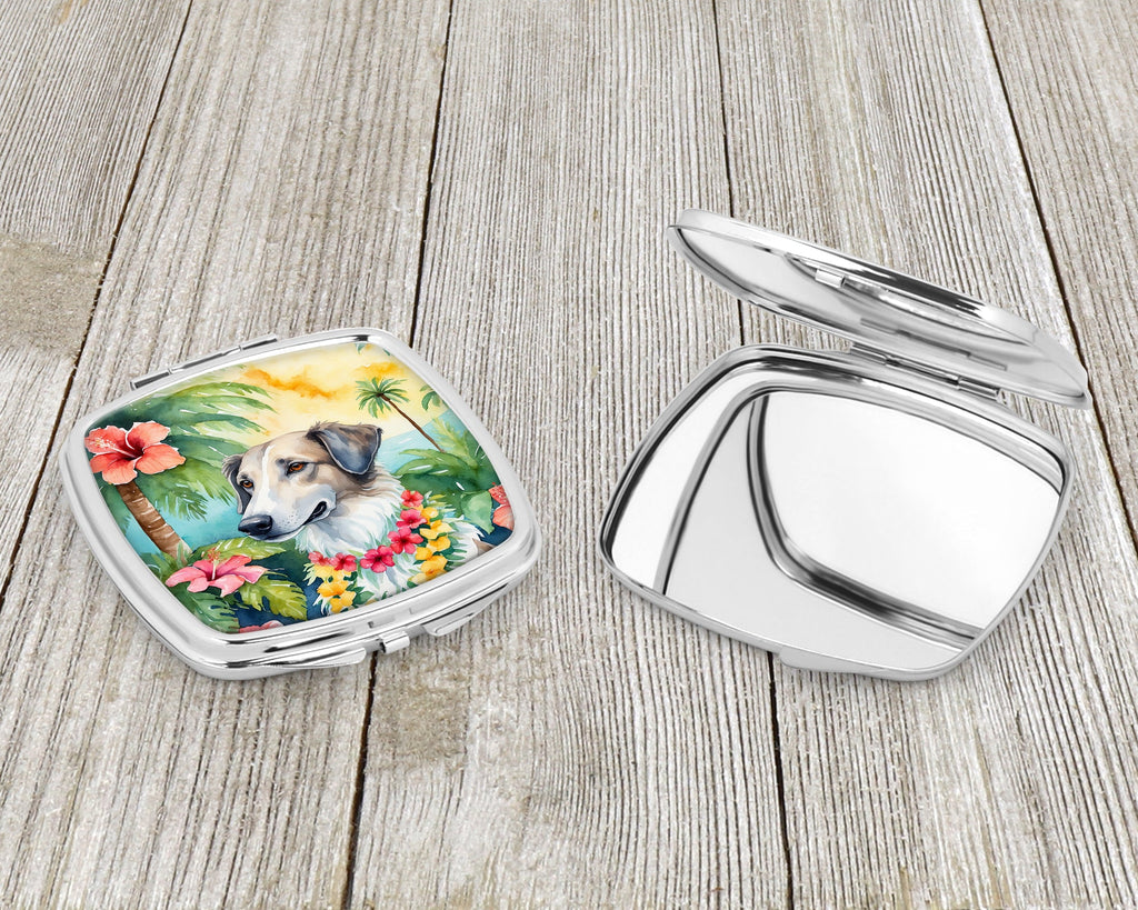 Borzoi Luau Compact Mirror Decorative Travel Makeup Mirror for Women Girls Gifts Pocket Makeup Mirror Folding Handheld