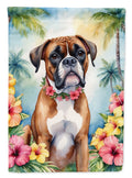 Boxer Luau House Flag 28x40 Porch Sleeve Pole Decorative Outside Yard Banner Artwork Wall Hanging, Polyester