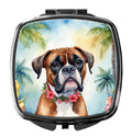 Boxer Luau Compact Mirror Decorative Travel Makeup Mirror for Women Girls Gifts Pocket Makeup Mirror Folding Handheld