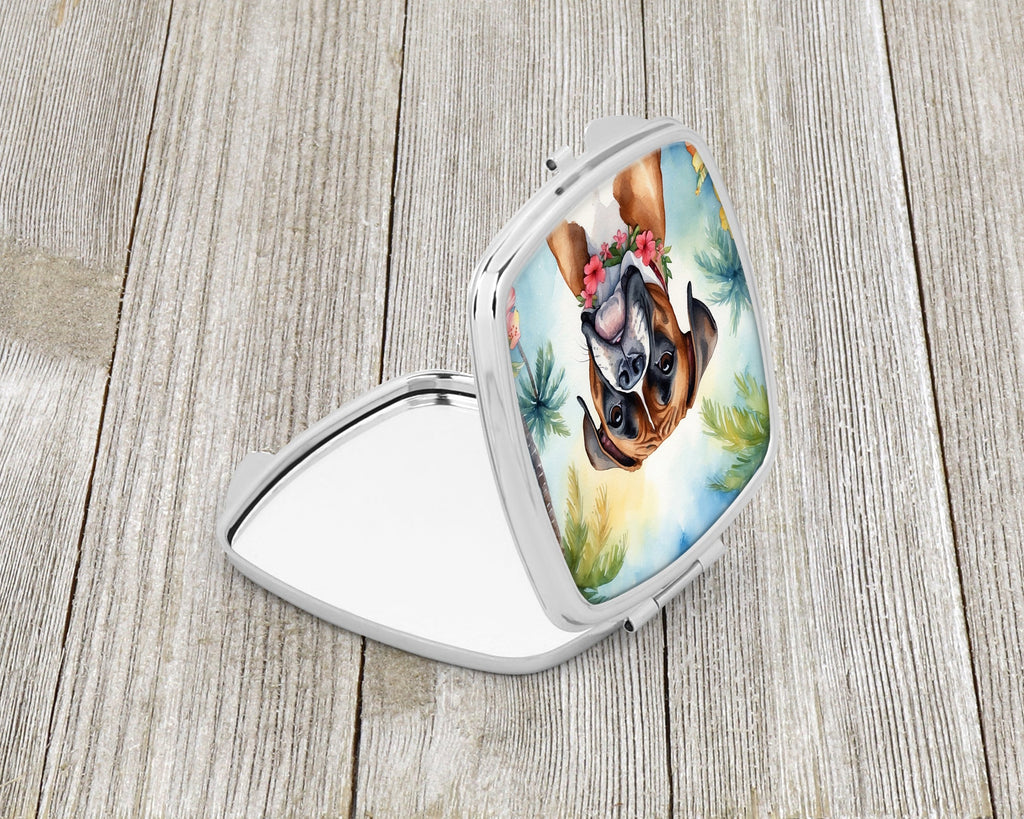 Boxer Luau Compact Mirror Decorative Travel Makeup Mirror for Women Girls Gifts Pocket Makeup Mirror Folding Handheld