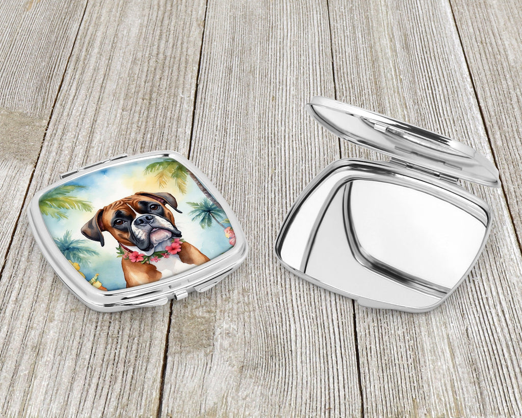 Boxer Luau Compact Mirror Decorative Travel Makeup Mirror for Women Girls Gifts Pocket Makeup Mirror Folding Handheld