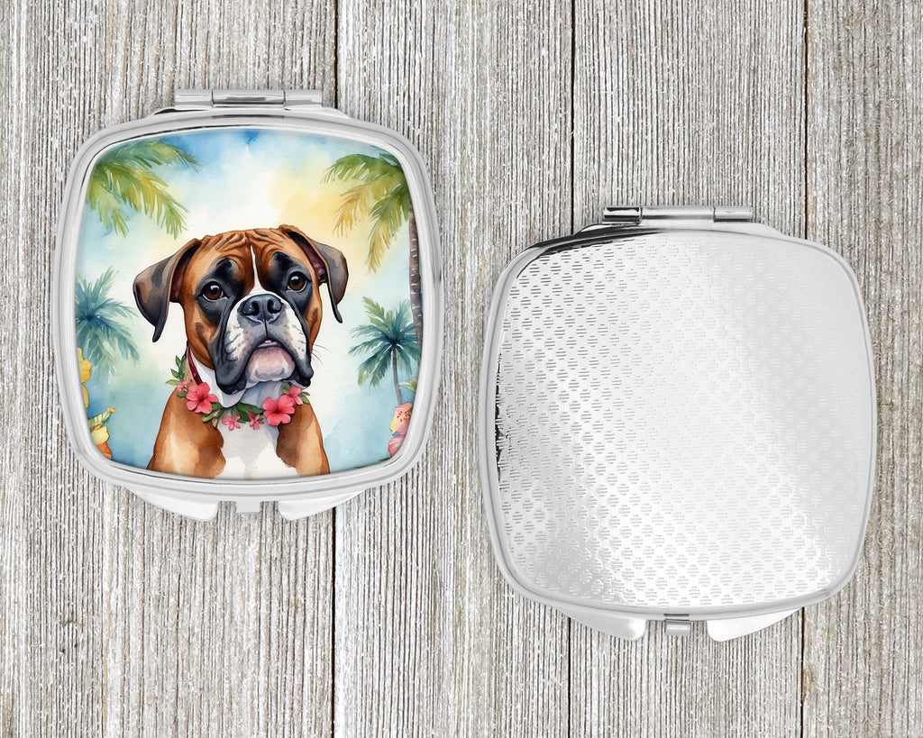 Boxer Luau Compact Mirror Decorative Travel Makeup Mirror for Women Girls Gifts Pocket Makeup Mirror Folding Handheld