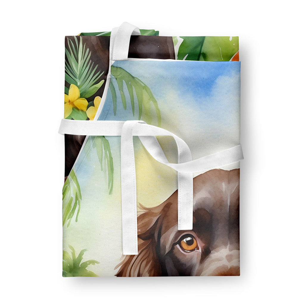 Boykin Spaniel Luau Apron Cooking Kitchen Server Baking Crafts Gardening for Adult Women Men, Unisex, Large, Multicolor