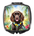 Boykin Spaniel Luau Compact Mirror Decorative Travel Makeup Mirror for Women Girls Gifts Pocket Makeup Mirror Folding Handheld