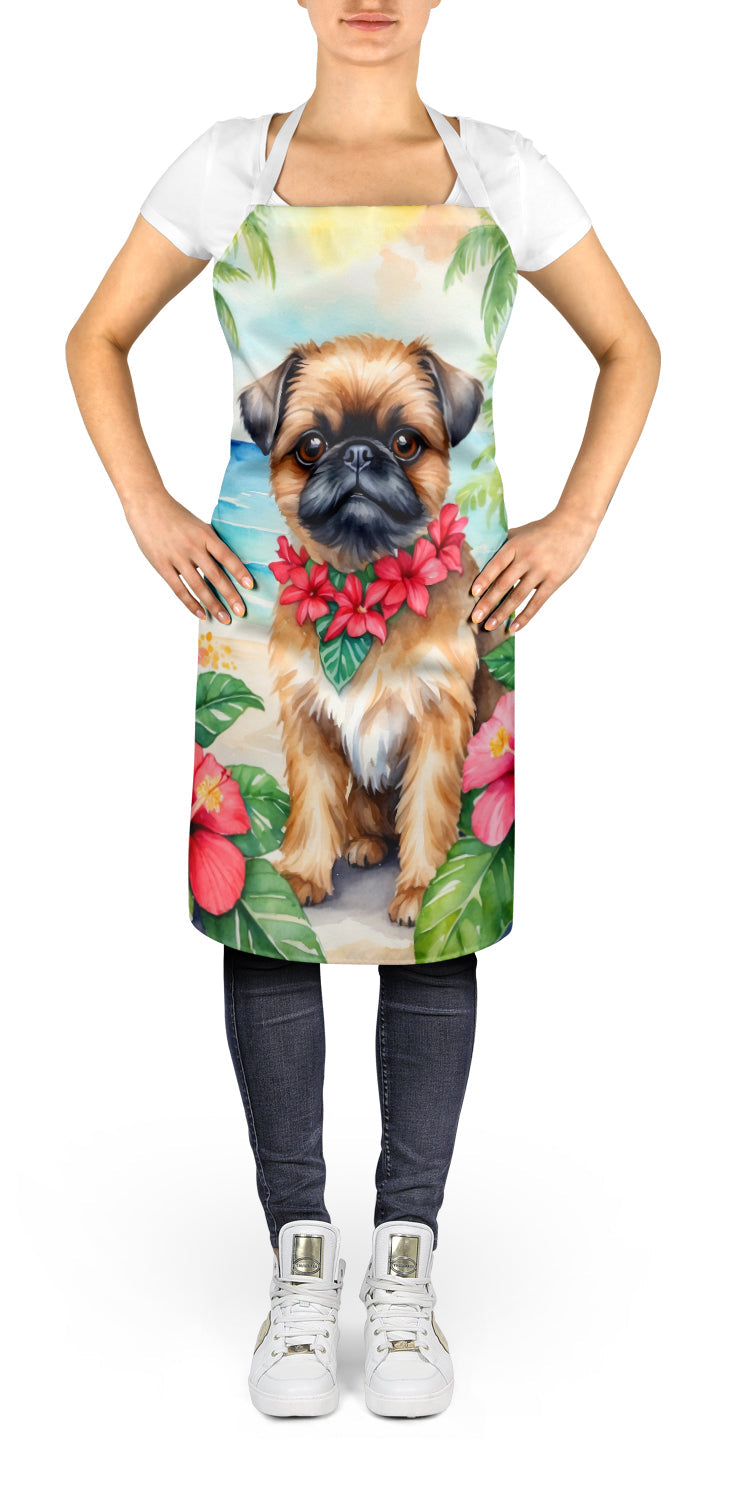 Brussels Griffon Luau Apron Cooking Kitchen Server Baking Crafts Gardening for Adult Women Men, Unisex, Large, Multicolor