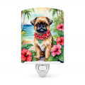 Brussels Griffon Luau Ceramic Night Light Compact, UL-Certified, Ideal for Bedroom, Bathroom, Nursery, Hallway, Kitchen, 6x4x3, Multicolor