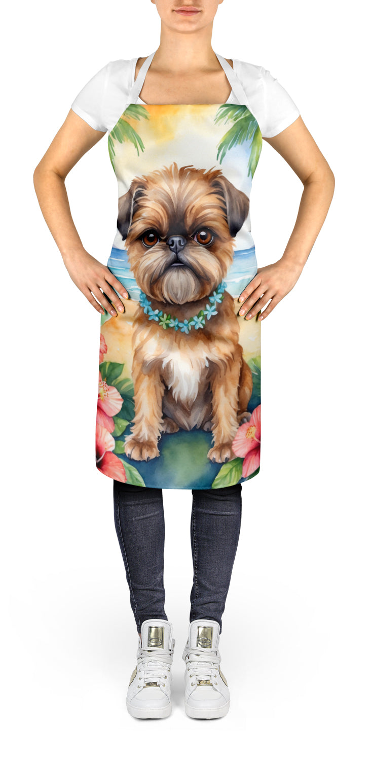 Brussels Griffon Luau Apron Cooking Kitchen Server Baking Crafts Gardening for Adult Women Men, Unisex, Large, Multicolor