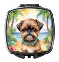 Brussels Griffon Luau Compact Mirror Decorative Travel Makeup Mirror for Women Girls Gifts Pocket Makeup Mirror Folding Handheld