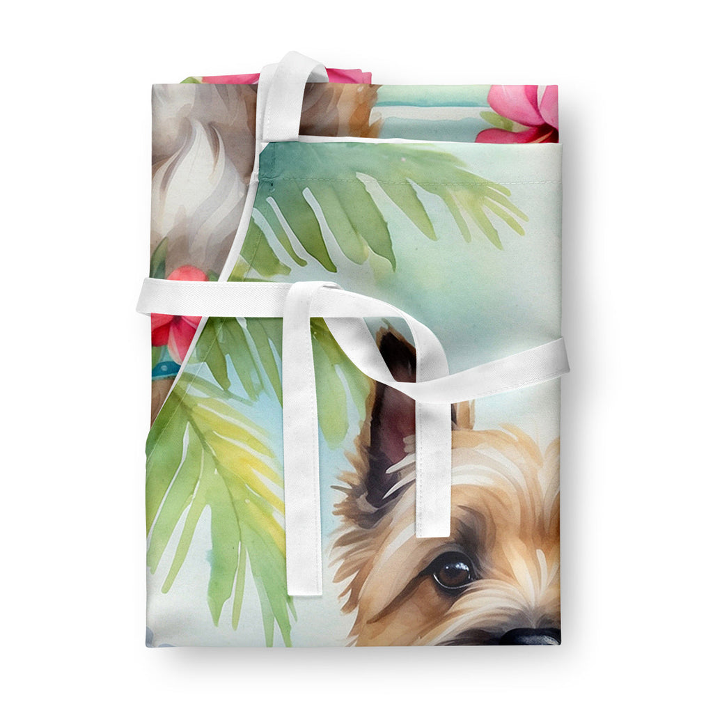 Cairn Terrier Luau Apron Cooking Kitchen Server Baking Crafts Gardening for Adult Women Men, Unisex, Large, Multicolor