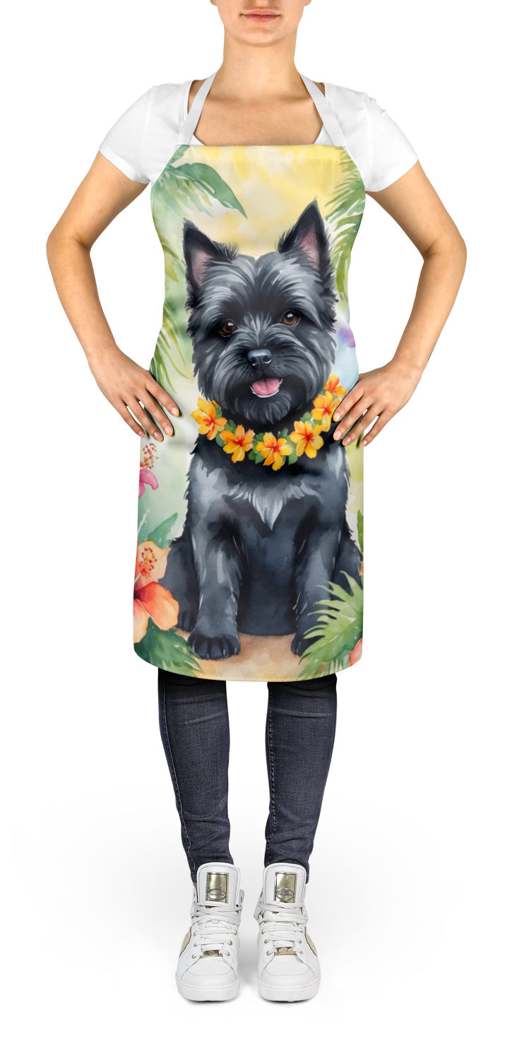 Cairn Terrier Luau Apron Cooking Kitchen Server Baking Crafts Gardening for Adult Women Men, Unisex, Large, Multicolor