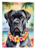 Cane Corso Luau House Flag 28x40 Porch Sleeve Pole Decorative Outside Yard Banner Artwork Wall Hanging, Polyester