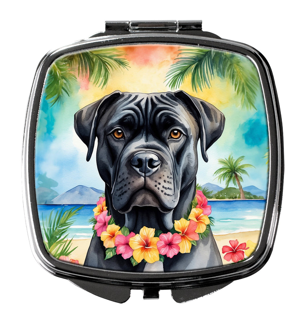 Cane Corso Luau Compact Mirror Decorative Travel Makeup Mirror for Women Girls Gifts Pocket Makeup Mirror Folding Handheld