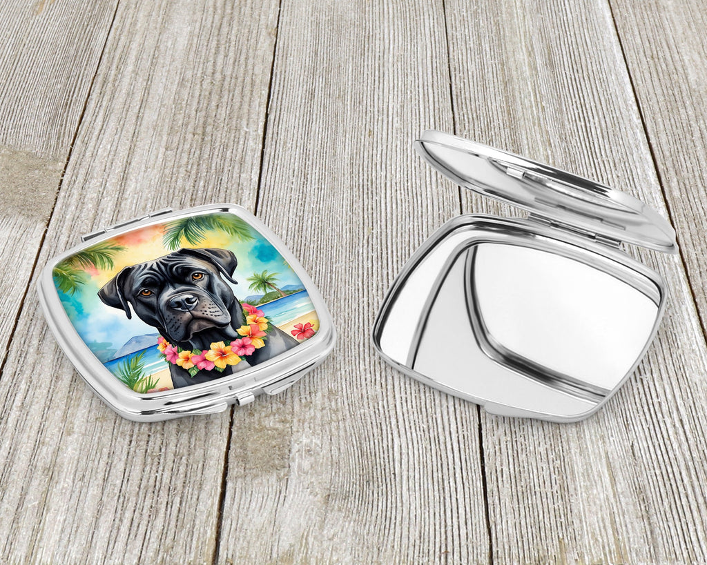 Cane Corso Luau Compact Mirror Decorative Travel Makeup Mirror for Women Girls Gifts Pocket Makeup Mirror Folding Handheld