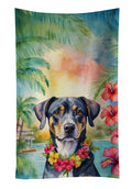 Catahoula Luau Kitchen Towel Velour Plush Front and Cotton Loop Back Machine Washable