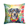 Catahoula Luau Decorative Throw Pillow 14x14 Indoor Outdoor Accent Cushion, Fabric Cover with Insert for Sofa, Bed, Porch & Living Room