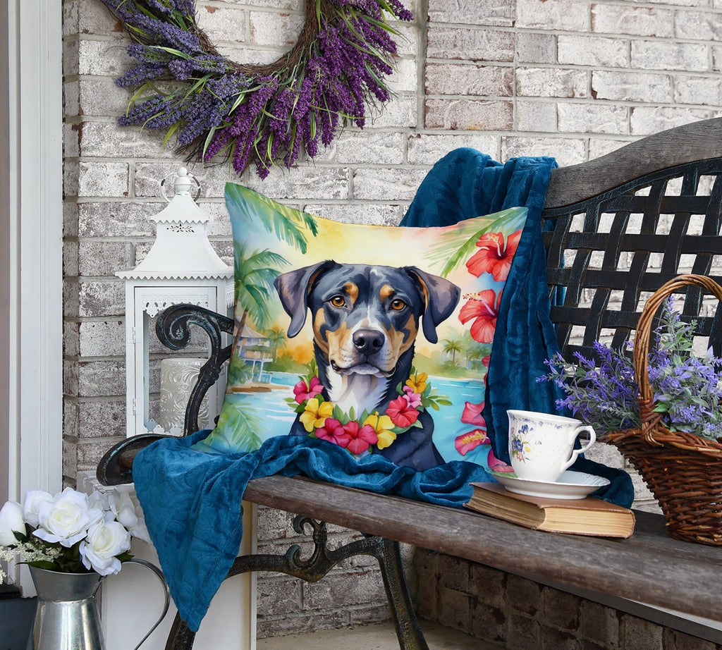 Catahoula Luau Decorative Throw Pillow 18x18 Indoor Outdoor Accent Cushion, Fabric Cover with Insert for Sofa, Bed, Porch & Living Room