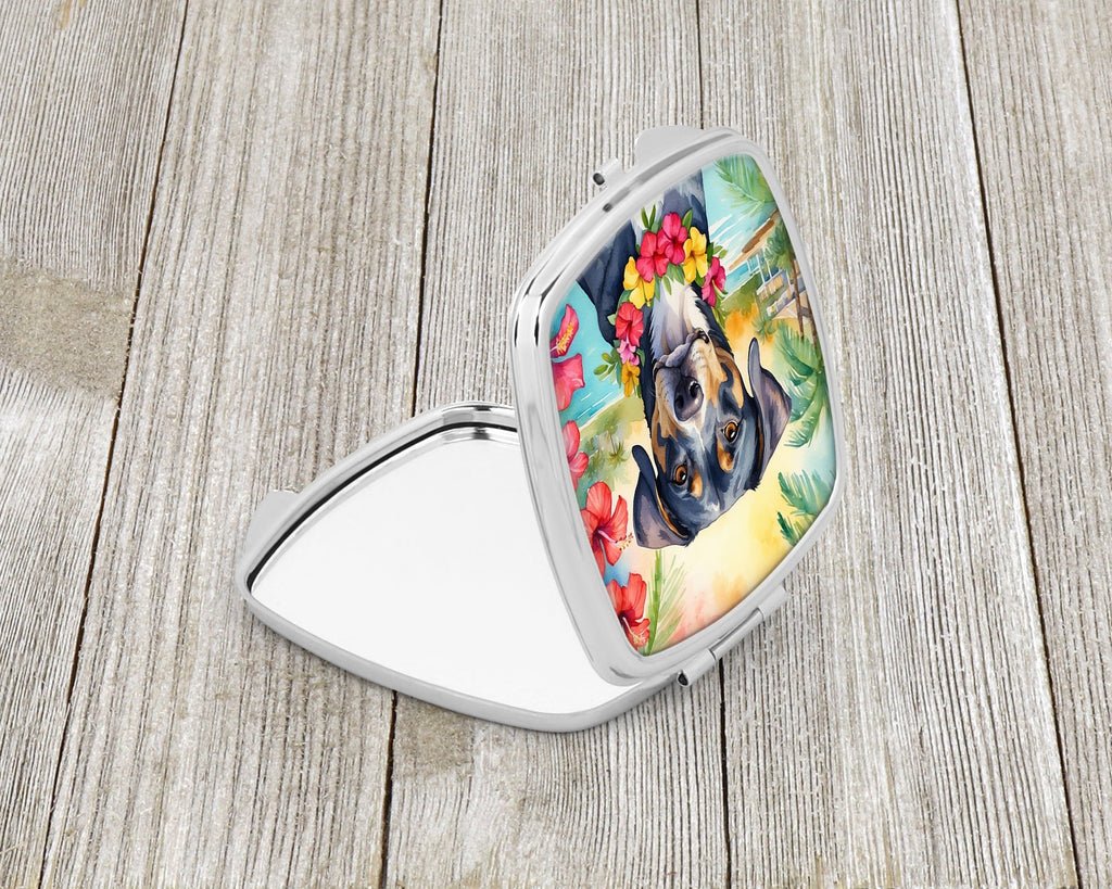 Catahoula Luau Compact Mirror Decorative Travel Makeup Mirror for Women Girls Gifts Pocket Makeup Mirror Folding Handheld