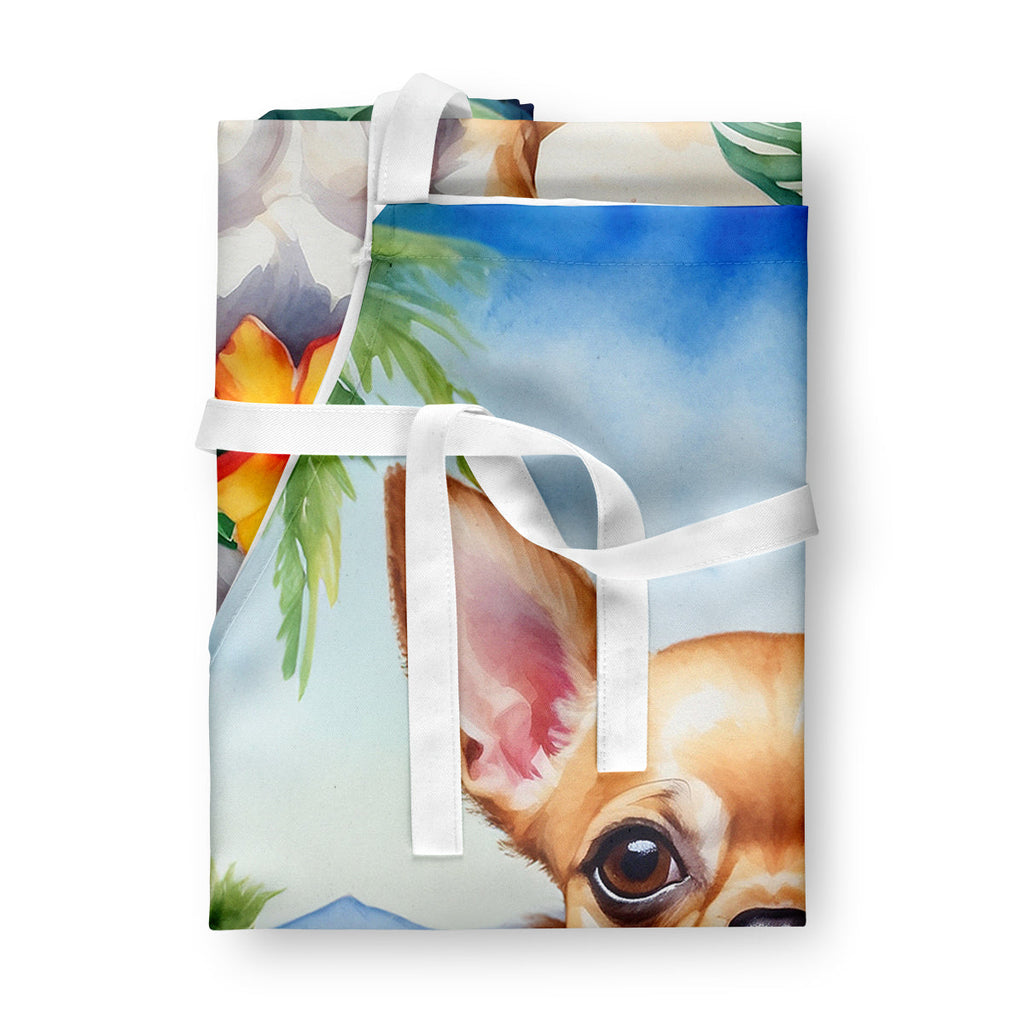 Chihuahua Luau Apron Cooking Kitchen Server Baking Crafts Gardening for Adult Women Men, Unisex, Large, Multicolor