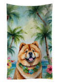 Chow Chow Luau Kitchen Towel Velour Plush Front and Cotton Loop Back Machine Washable