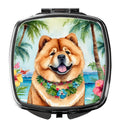 Chow Chow Luau Compact Mirror Decorative Travel Makeup Mirror for Women Girls Gifts Pocket Makeup Mirror Folding Handheld