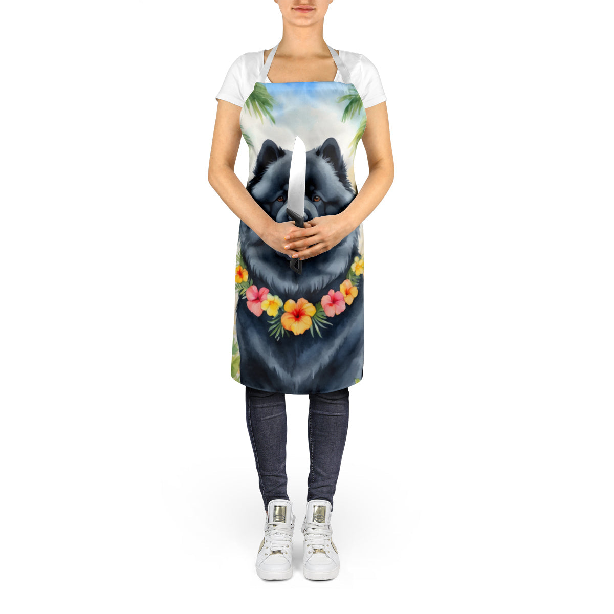 Chow Chow Luau Apron Cooking Kitchen Server Baking Crafts Gardening for Adult Women Men, Unisex, Large, Multicolor