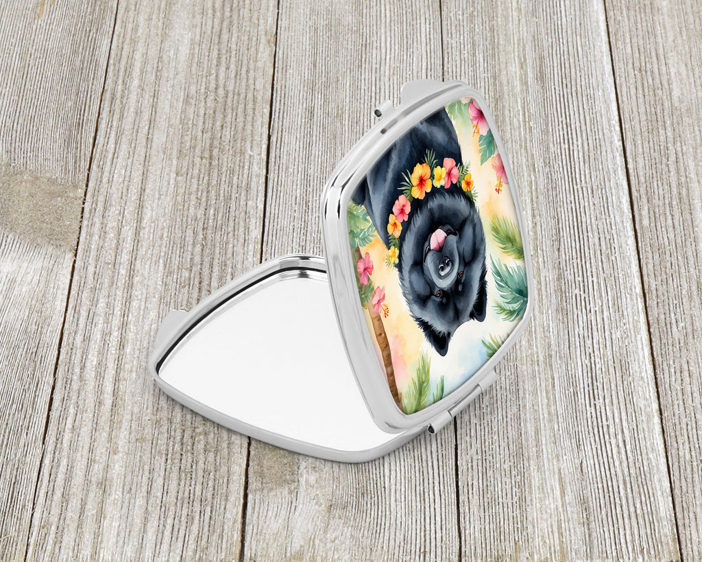 Chow Chow Luau Compact Mirror Decorative Travel Makeup Mirror for Women Girls Gifts Pocket Makeup Mirror Folding Handheld