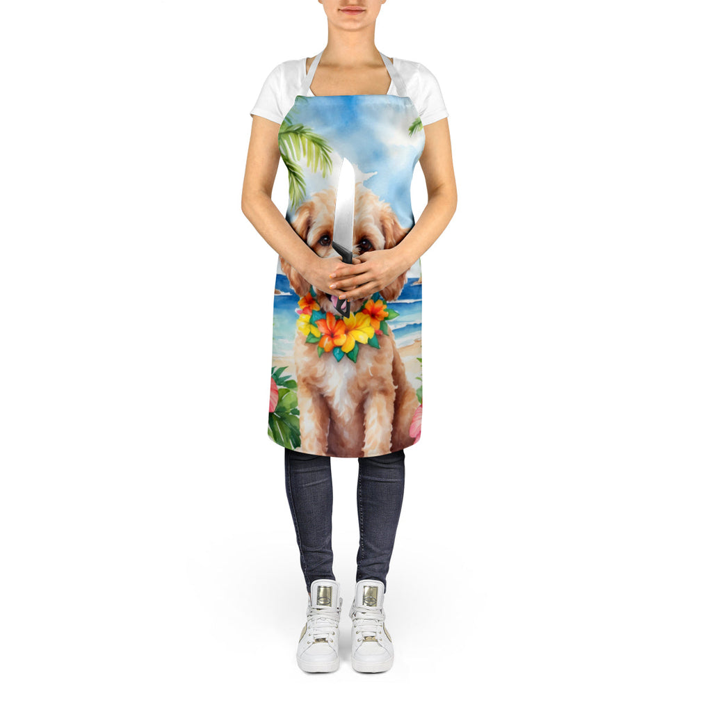 Cockapoo Luau Apron Cooking Kitchen Server Baking Crafts Gardening for Adult Women Men, Unisex, Large, Multicolor
