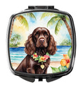 Cocker Spaniel Luau Compact Mirror Decorative Travel Makeup Mirror for Women Girls Gifts Pocket Makeup Mirror Folding Handheld