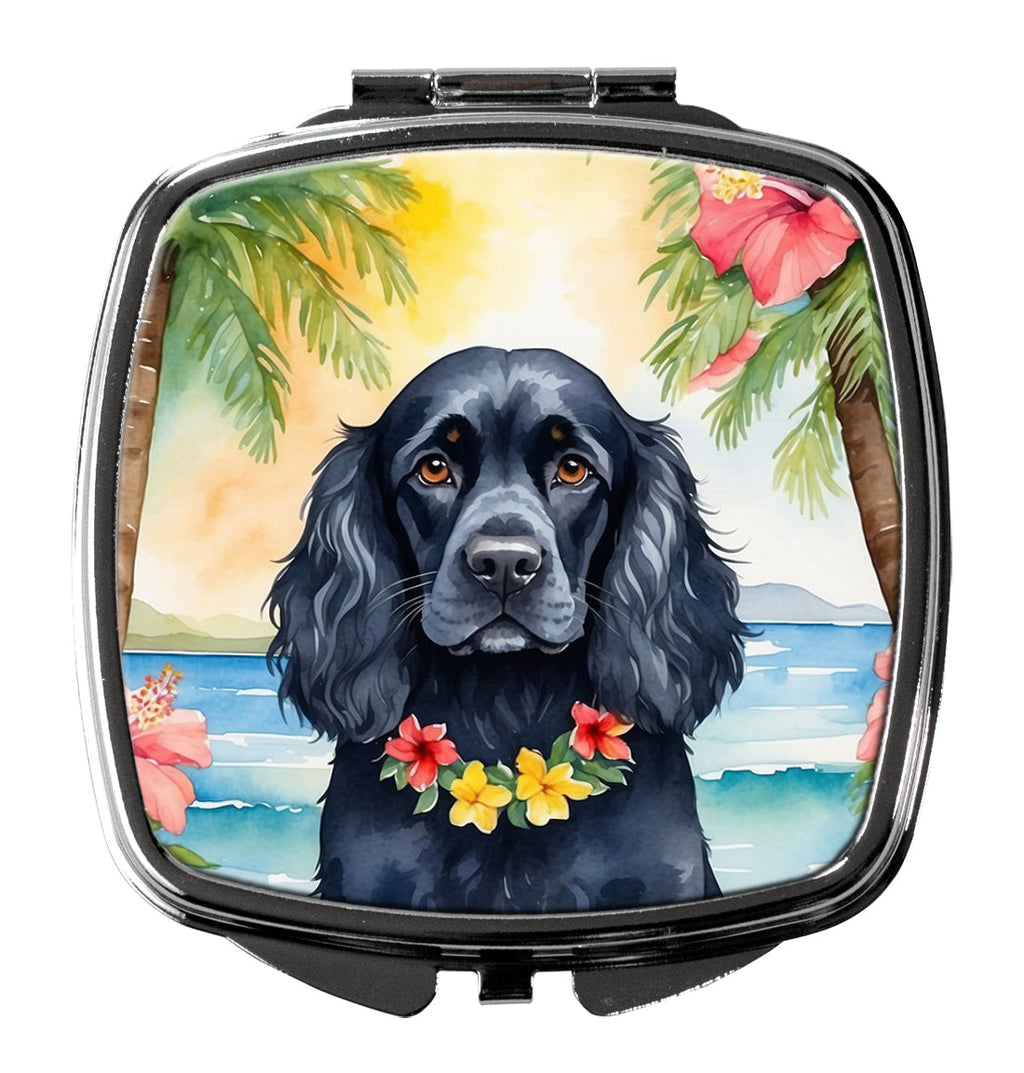 Cocker Spaniel Luau Compact Mirror Decorative Travel Makeup Mirror for Women Girls Gifts Pocket Makeup Mirror Folding Handheld
