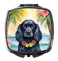 Cocker Spaniel Luau Compact Mirror Decorative Travel Makeup Mirror for Women Girls Gifts Pocket Makeup Mirror Folding Handheld