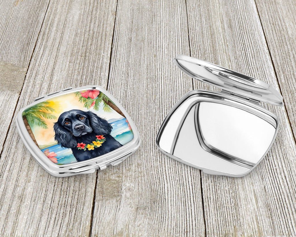 Cocker Spaniel Luau Compact Mirror Decorative Travel Makeup Mirror for Women Girls Gifts Pocket Makeup Mirror Folding Handheld