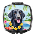 Curly-Coated Retriever Luau Compact Mirror Decorative Travel Makeup Mirror for Women Girls Gifts Pocket Makeup Mirror Folding Handheld