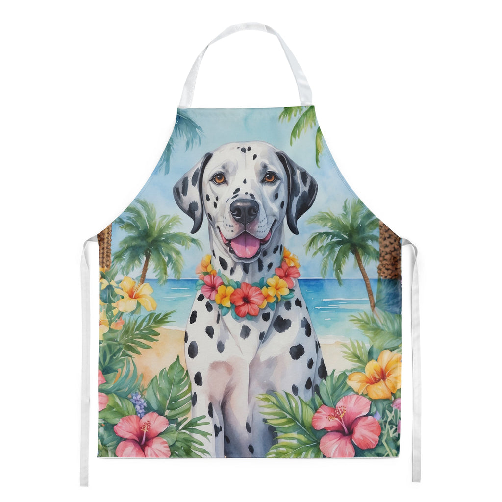 Dalmatian Luau Apron Cooking Kitchen Server Baking Crafts Gardening for Adult Women Men, Unisex, Large, Multicolor