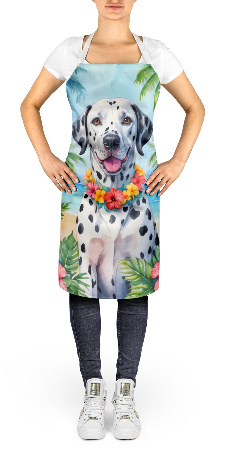 Dalmatian Luau Apron Cooking Kitchen Server Baking Crafts Gardening for Adult Women Men, Unisex, Large, Multicolor