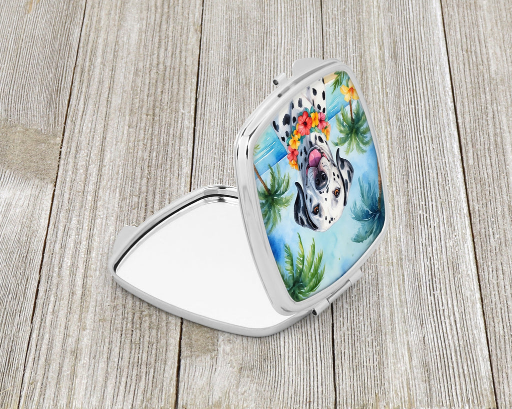 Dalmatian Luau Compact Mirror Decorative Travel Makeup Mirror for Women Girls Gifts Pocket Makeup Mirror Folding Handheld