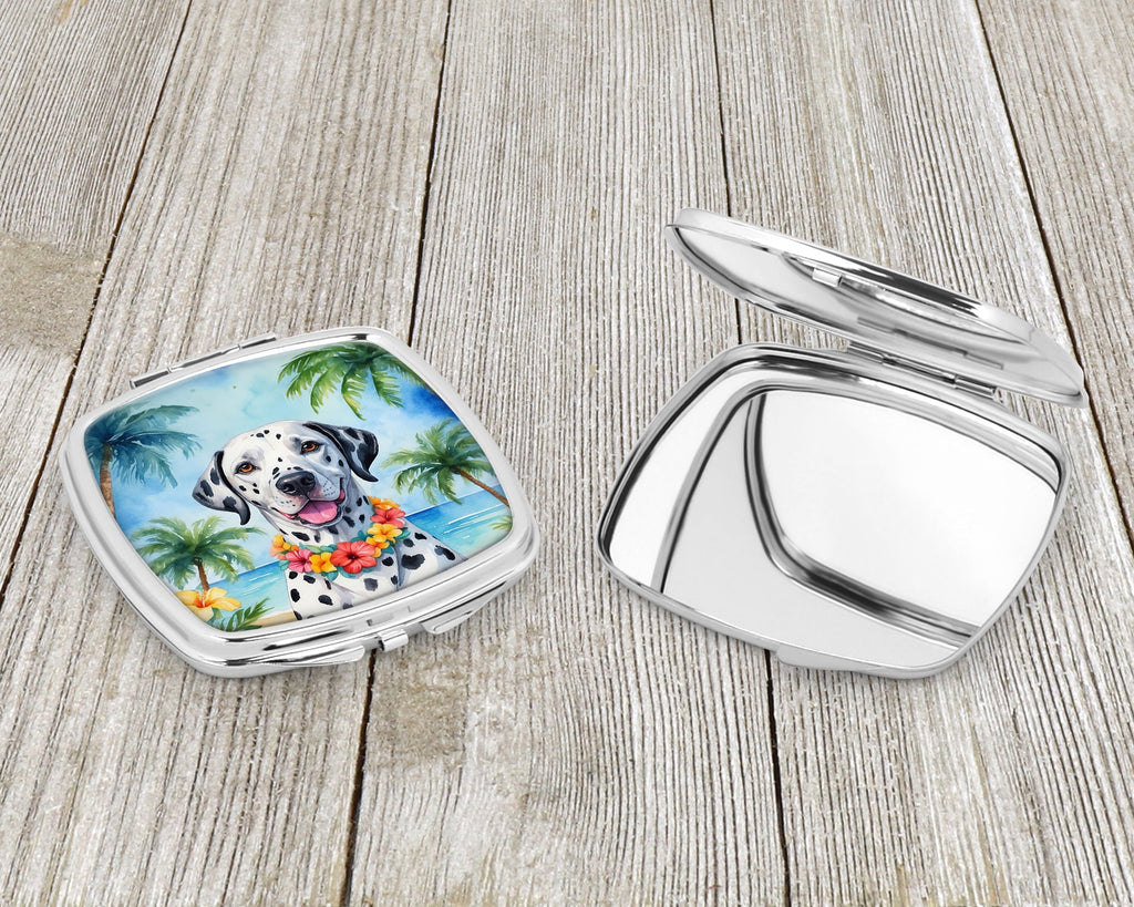 Dalmatian Luau Compact Mirror Decorative Travel Makeup Mirror for Women Girls Gifts Pocket Makeup Mirror Folding Handheld